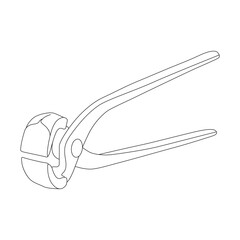 Stanley Carpenter Pincer line art vector design.Stanley Carpenter Pincer outline illustration design.