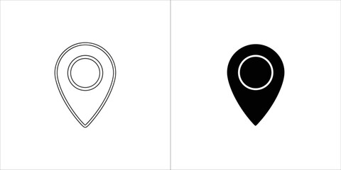 Location pin icon, map marker, navigation, destination, travel