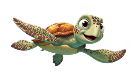 Turtle isolated on transparent background