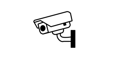 Security camera vector icon simple flat design element isolated on white background for web and mobile app