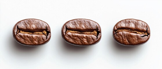 Premium Roasted Coffee Beans Top View