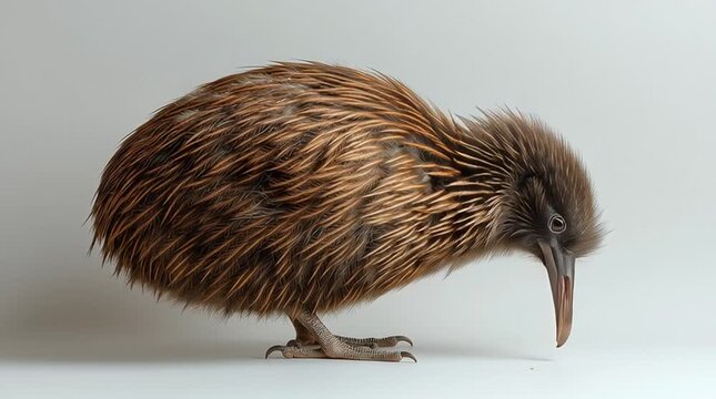 Exotic Kiwi Bird Wildlife Photography - Flightless Nocturnal Avian of New Zealand