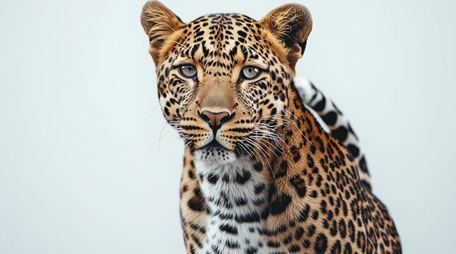 Majestic Leopard Wildlife Portrait: Exotic Big Cat in Natural Habitat Displaying Stunning Patterns and Stealthy Instincts in the Wilderness