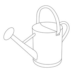Watering Can line art vector design.Watering Can outline illustration design.