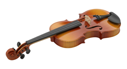 Violin with bow transparent background cutout png