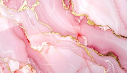 ピンクとゴールドのエレガントな大理石テクスチャ背景Elegant Pink and Gold Marble Texture Background	
