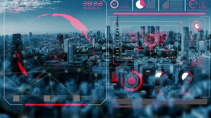 High-tech global network connection interface showing worldwide digital communication, data exchange, and internet connectivity. Global connection, data interaction, and worldwide communication. Thunk - Powered by Adobe