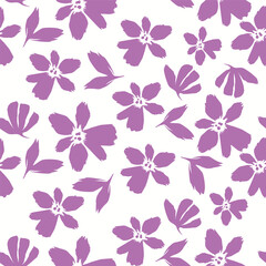 textile design with abstract flower pattern
