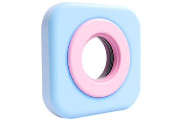 3d snapchat story icon with transparent circular background png for general platform use transparent background