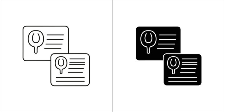 Two business card icon in vector format - Powered by Adobe