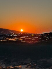 sunset in the sea