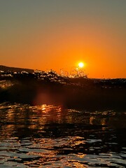 sunset over the river