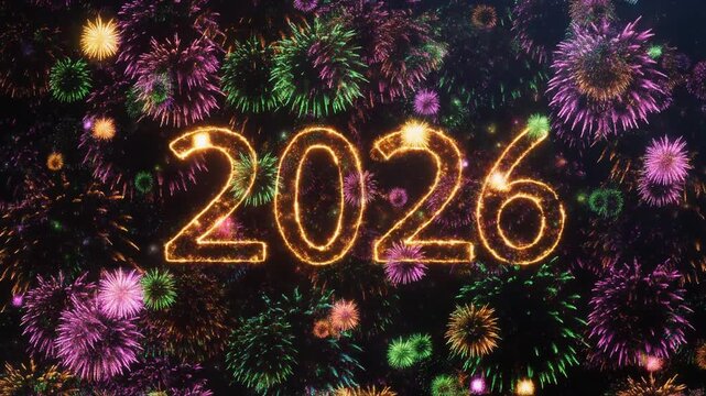 Celebrating the Year 2026 A Vibrant Fireworks Display for a Bright Future