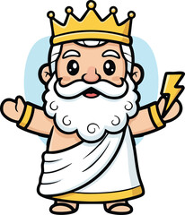 greek god zeus vector illustration