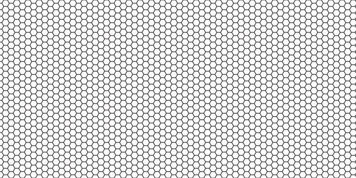 Honeycomb pattern with hexagon mesh. Texture bee comb grid. Flat vector illustration isolated on white background.
