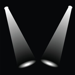 Spotlight illuminates a dark space creating dramatic lighting effects
