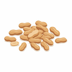 Realistic Detailed Pile of Peanut Agriculture Food Snack Illustration