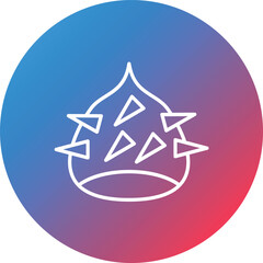 Chestnut Line Gradient Circle Background Icon