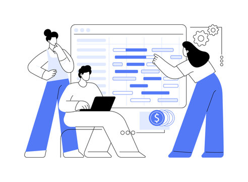 Project timeline isolated cartoon vector illustrations.