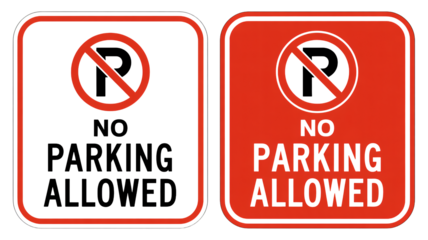 Essential no parking sign graphic for clear traffic management and safety notices