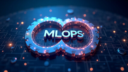 Fototapeta premium Advanced MLOps Framework for Scalable Machine Learning Deployment, Automated Model Pipeline Management, Continuous Training and Monitoring, Efficient Data Engineering Workflows
