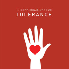 Symbolic White Hands with Heart Representing International Day of Tolerance