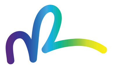 Abstract Gradient Line Art in Blue, Green, and Purple Colors