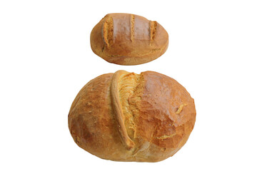 Bread making in the oven and bread types