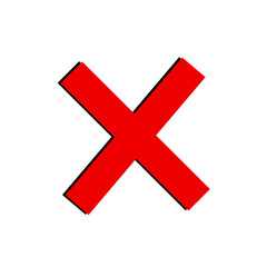 Obraz premium red cross mark