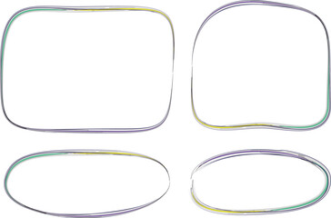 light colorful curve abstract boarders frames shapes