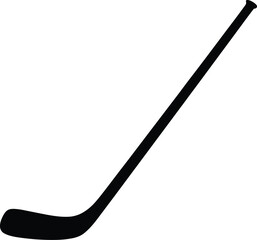 Naklejka premium Classic ice hockey stick silhouette isolated on a white backdrop