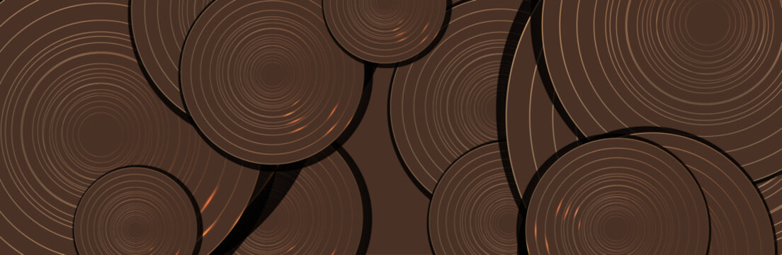 dark light brown background with golden circles. modern background. vector illustration. eps 10. japanese seamless pattern in oriental geometric traditional style. 3d festive ornament 