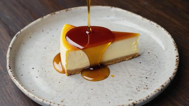 pudim with honey add desert