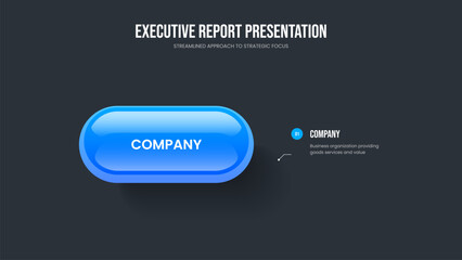 Financial Briefing Frame Layout Vector Illustration. Digital Introduction 1 Option Infographic Slide Template. Enterprise Forecast One Step Diagram Presentation Design.
