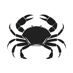 crab silhouette on white background.