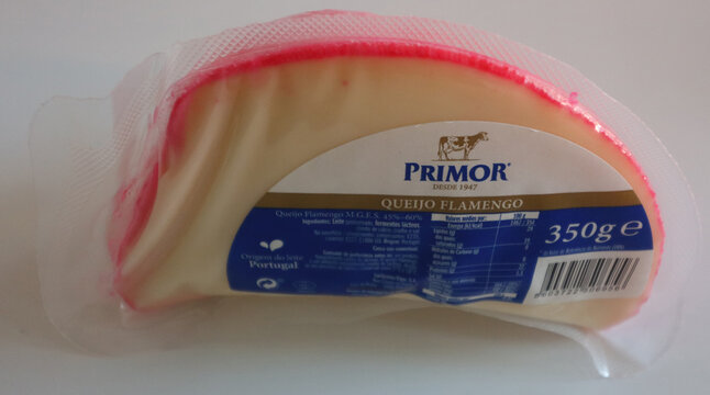 Primor queijo flamengo cheese packaging, Norwich, England: 30 October 2025 Portuguese dairy product