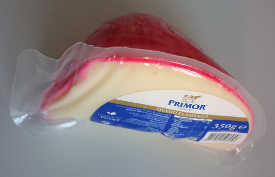 Primor queijo flamengo cheese packaging, Norwich, England: 30 October 2025 Portuguese dairy product
