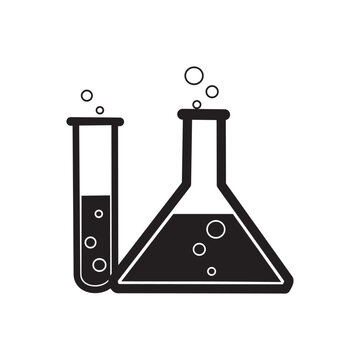 black lab glassware with bubbles clip art preview