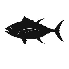 Obraz premium tuna silhouette icon on white background.