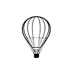 Fototapeta premium An artistic outline of a hot air balloon against a solid background. Perfect for travel, adventure, and exploration themes. vector illustration