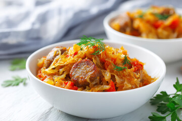 Traditional Polish Bigos in Modern Kitchen &ndash; AI Generative