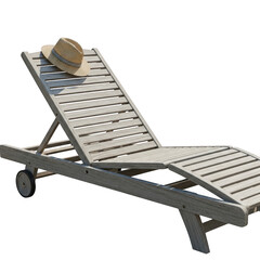 Chaise lounge isolated on transparent background