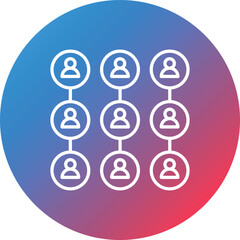 Connectivity Line Gradient Circle Background Icon
