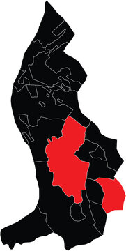 Vector Map of Triesenberg Municipality on Map of Liechtenstein