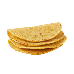 Delicious and crispy taco shells stacked, representing authentic cuisine and flavorful snack