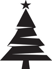 Obraz premium Abstract Holiday Tree Vector Illustration Creative Style Season Decoration Element Isolated on Transparent Backdrop Geometric Design