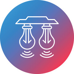 Smart Light Line Gradient Circle Background Icon