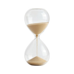 Elegant sand timer on background symbolizing time management and the fleeting nature of time