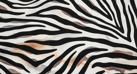Abstract zebra stripe pattern with warm tones and black and white contrast