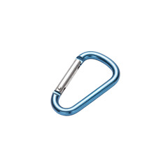 Sleek Blue Carabiner Isolated on for Climbing, Hiking, Camping and Everyday Applications